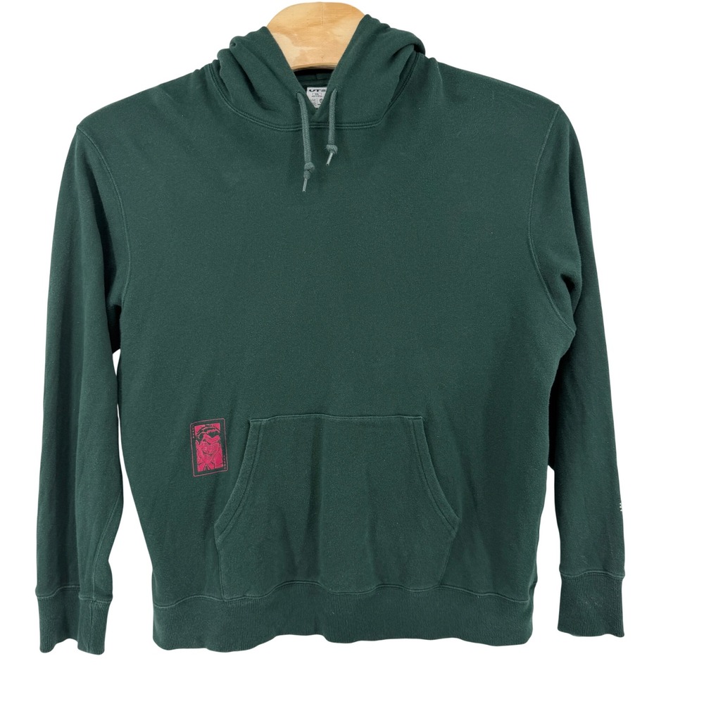 UT x Uniqlo Hoodie Mens XXL Green Basquiat Joker Warner Bros DC Comics Pullover